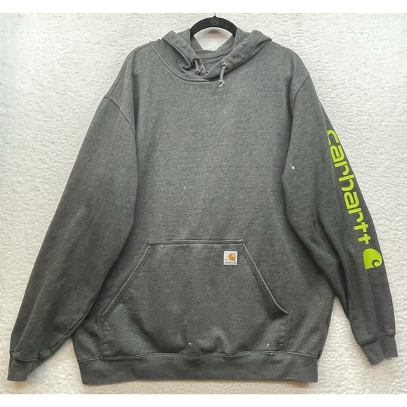 Carhartt Other - Carhartt Hoodie Mens XL Tall Gray Sweatshirt Midweight Logo Graphic Workwear